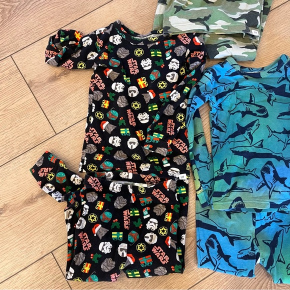 Gap Kids Boys 5T Cotton Long Sleeve Pajama Sets Christmas Star Wars Sharks Camo - Picture 3 of 4